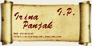 Irina Panjak vizit kartica